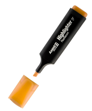 Маркер Axent Delta Highlighter D2501-12, 1-5 мм, клиноподібний, помаранчевий